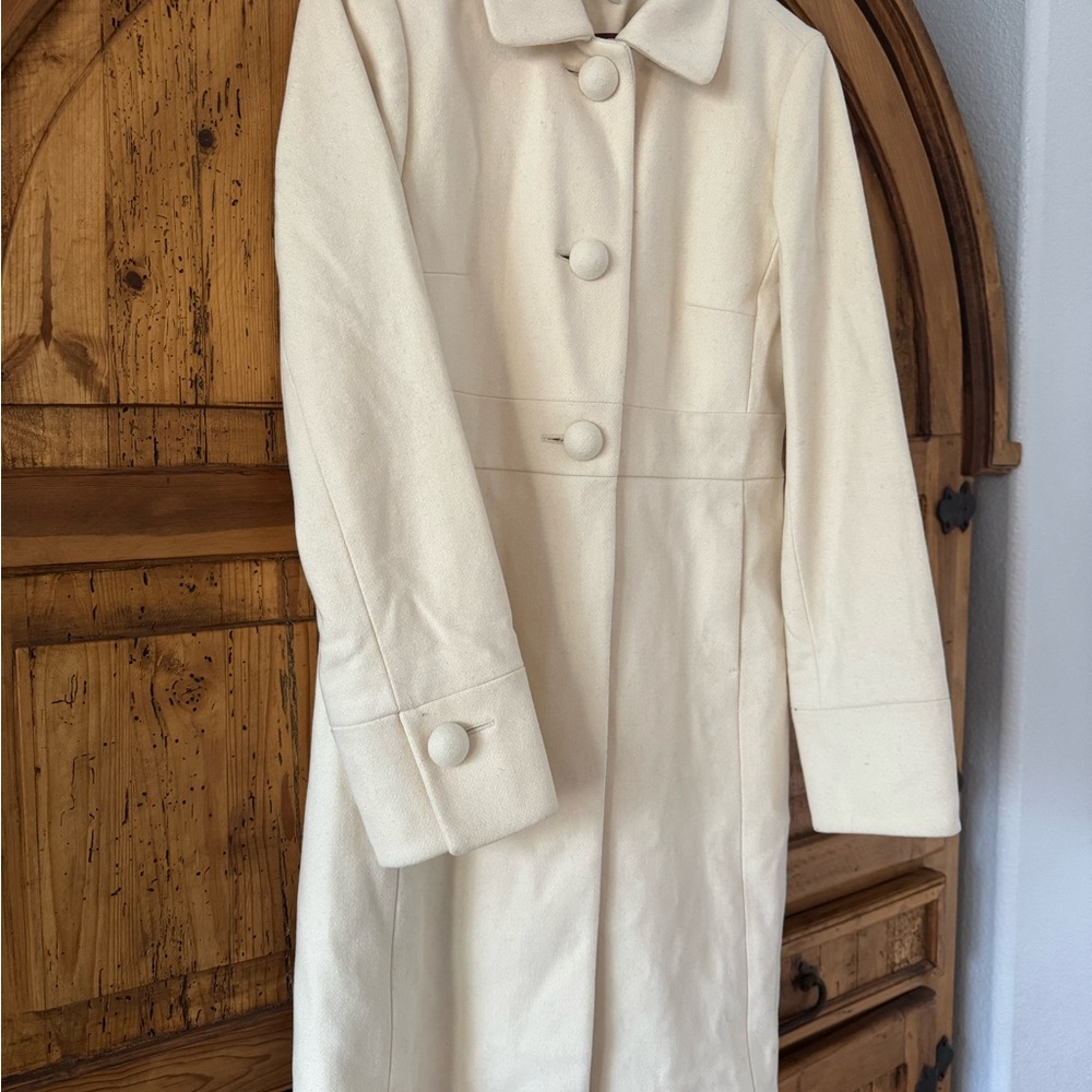 J.Crew 10 wool Italian white pea coat